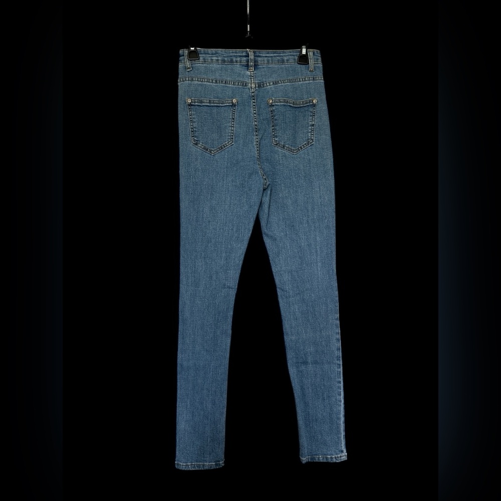 Rhinestone Cowgirl Glitzy Rhinestone Bedazzled Fringe Denim Jeans - Size 4 - Picture 3 of 9